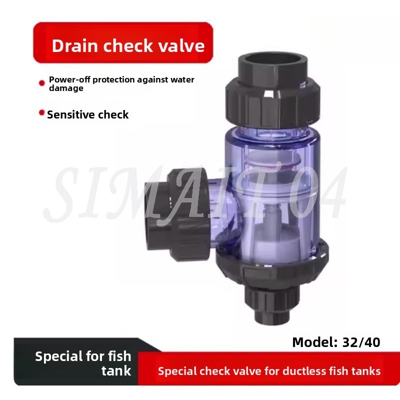 Fish Tank Filter - Aquarium-Rückschlagventil, Rohrloses Bodenfiltertank-Rückschlagventil, Hebeventil mit Großem