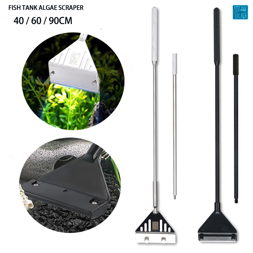 Algae Scraper Blade - Aquarium Edelstahl Algenentferner Schaber für Wasserpflanzen,