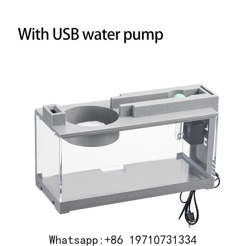 Fish Tank Filter - Aquarium-Fischbecken-Set mit integriertem Sauerstoffspender, USB-Mute-Filter mit