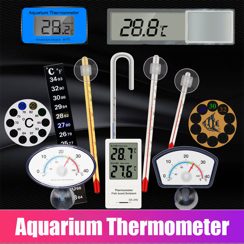 Aquarium Thermometer - Aquarium-Thermometer, Aquarium, tauchbares Glas-Thermometer, Zubehör für