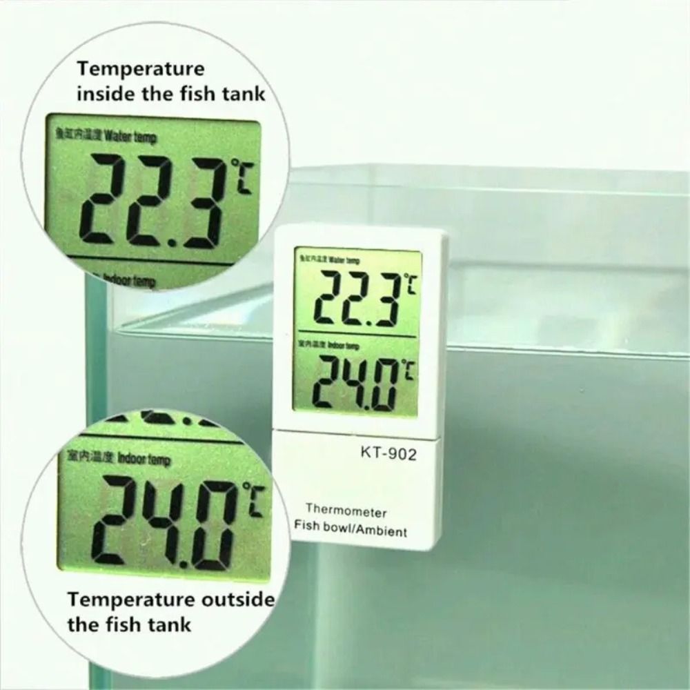 Aquarium Thermometer - LCD-Digitalanzeige, Mini-Aquarium-Thermometer, schwimmendes wasserdichtes Wassertemperaturmessgerät, vertikales