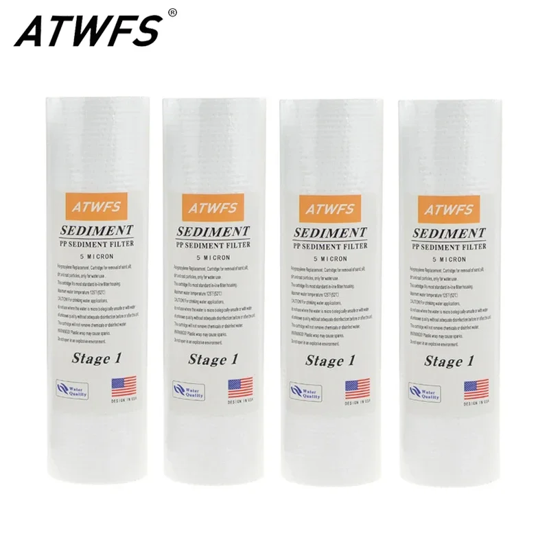 Fish Tank Filter - Wasserreiniger-Filter, 5 Mikron, 4 x 10