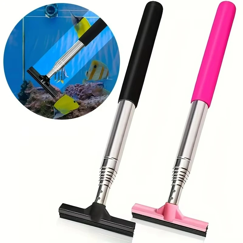 Algae Scraper Blade - Teleskop-Aquarium-Schaberbürste, Mehrzweck-Werkzeug zum Reinigen von Aquarien,