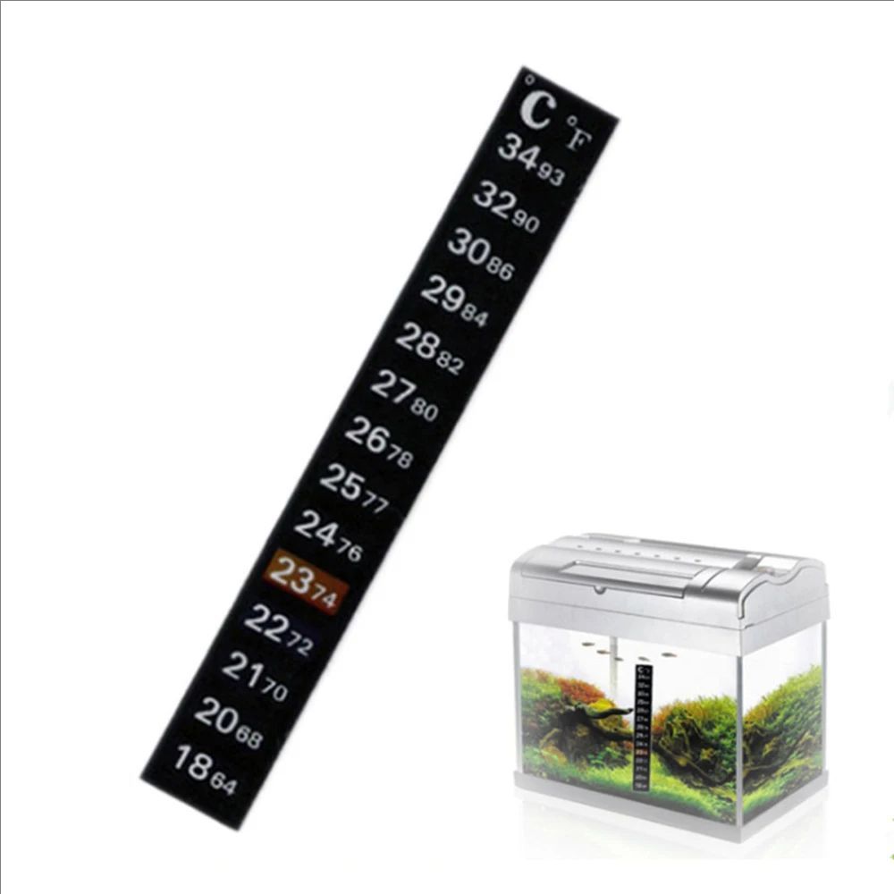 Aquarium Thermometer - 5er/10er-Pack Aquarium-Thermometer-Sticker: Selbstklebende Farbwechsel-Thermometerstreifen mit Dual-Skala