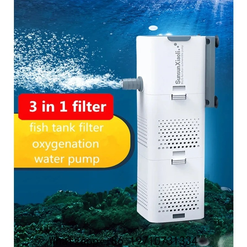 Fish Tank Filter - SUNSUN 3-in-1 Filter für Aquarien, Mini-Aquariumfilter,
