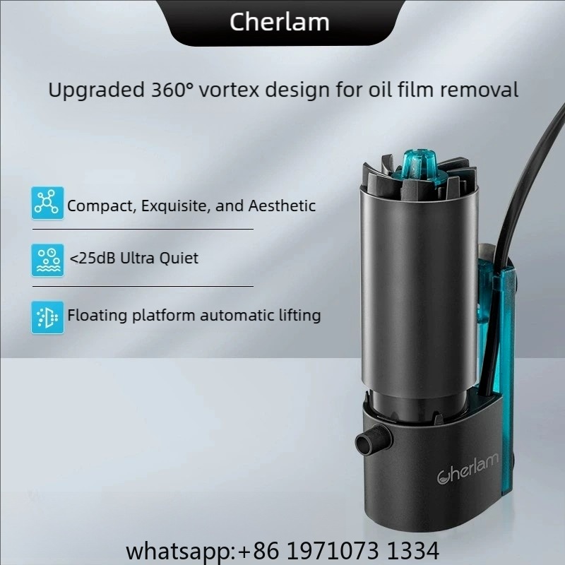 Fish Tank Filter - Elektrischer Ölfilm-Entferner für Aquarien, Mini-Ölfilm-Prozessor, Sauerstoffanreicherung,